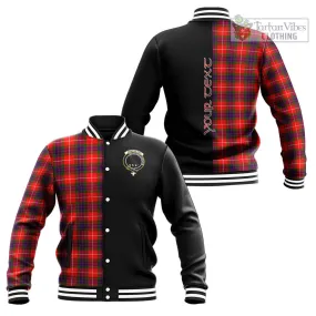 Abernethy Tartan Baseball Jacket with Family Crest and Half Of Me Style