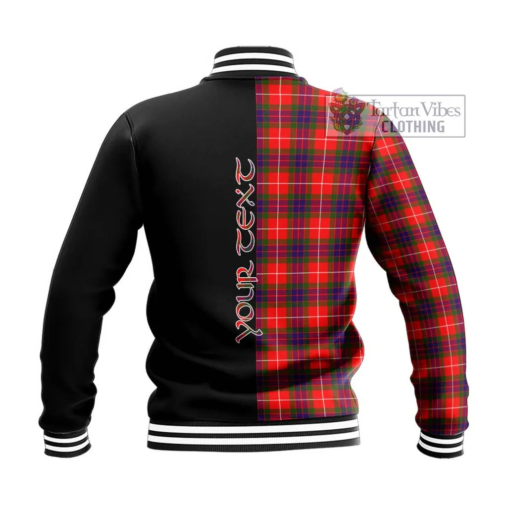 Abernethy Tartan Baseball Jacket with Family Crest and Half Of Me Style