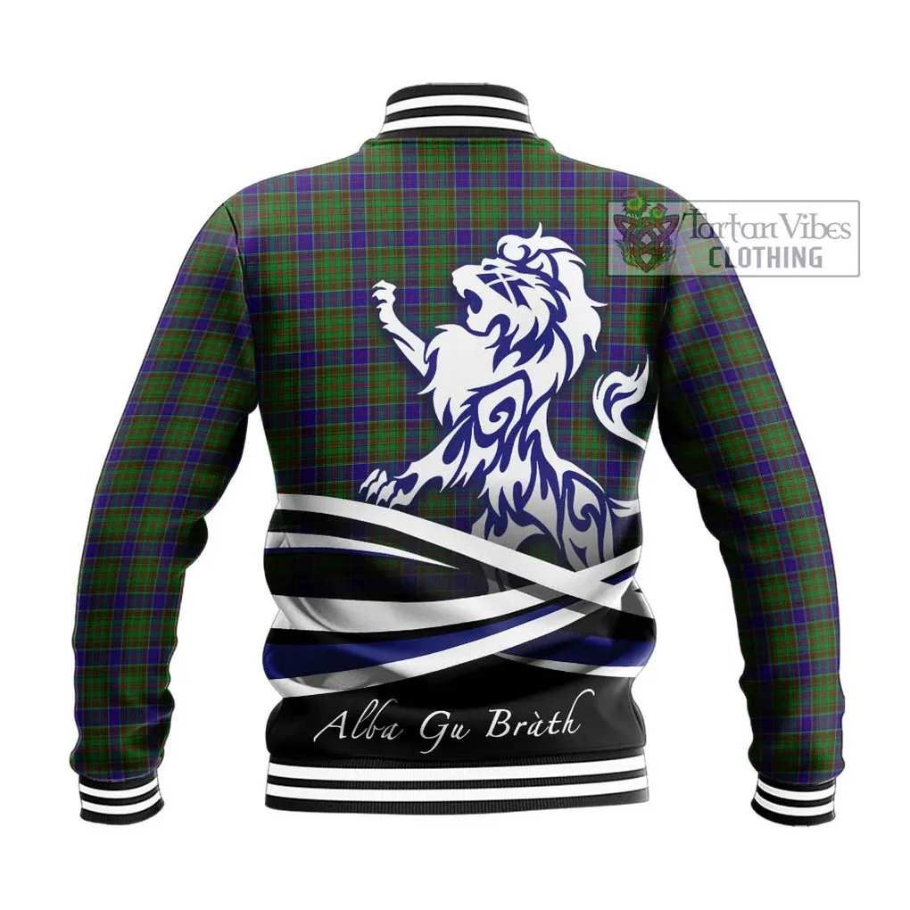 Adam Tartan Baseball Jacket with Alba Gu Brath Regal Lion Emblem