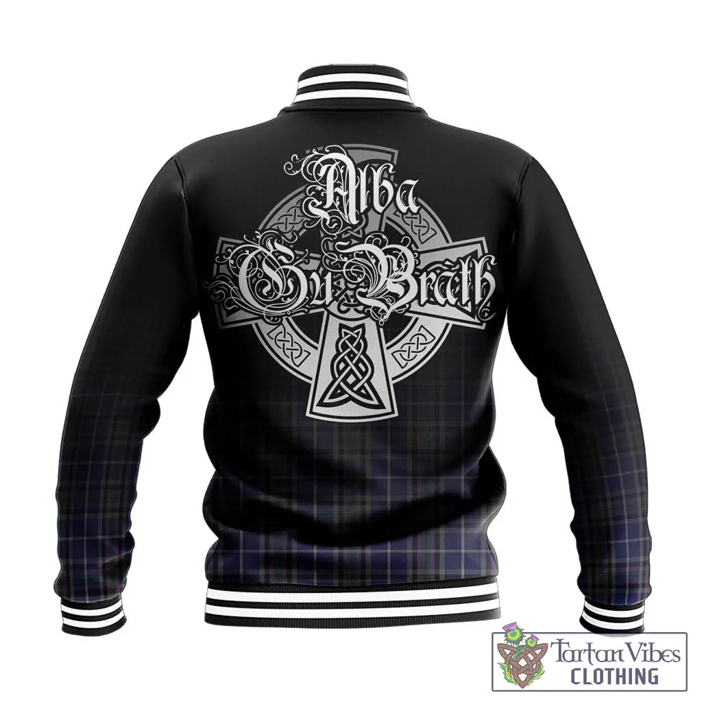 Alexander of Menstry Tartan Baseball Jacket Featuring Alba Gu Brath Family Crest Celtic Inspired
