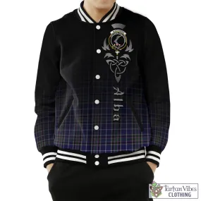 Alexander of Menstry Tartan Baseball Jacket Featuring Alba Gu Brath Family Crest Celtic Inspired