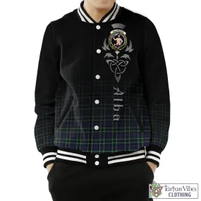 Allardice Tartan Baseball Jacket Featuring Alba Gu Brath Family Crest Celtic Inspired