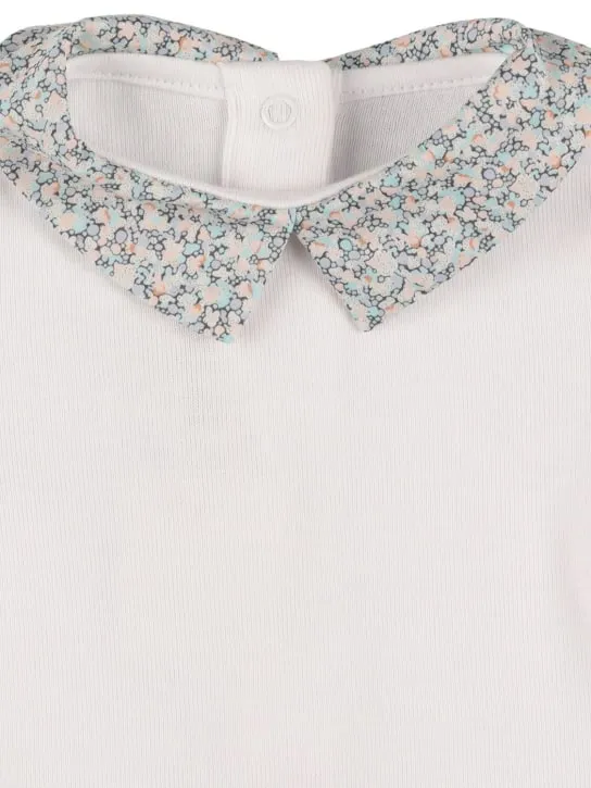 Bonpoint   Cotton t-shirt, diaper cover &amp; rattle 