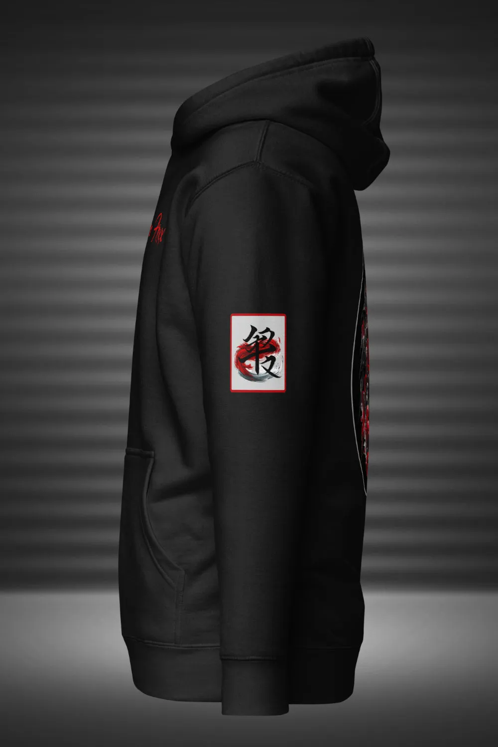 Crimson Drake - Dragon Foxx™ Men's Black Hoodie