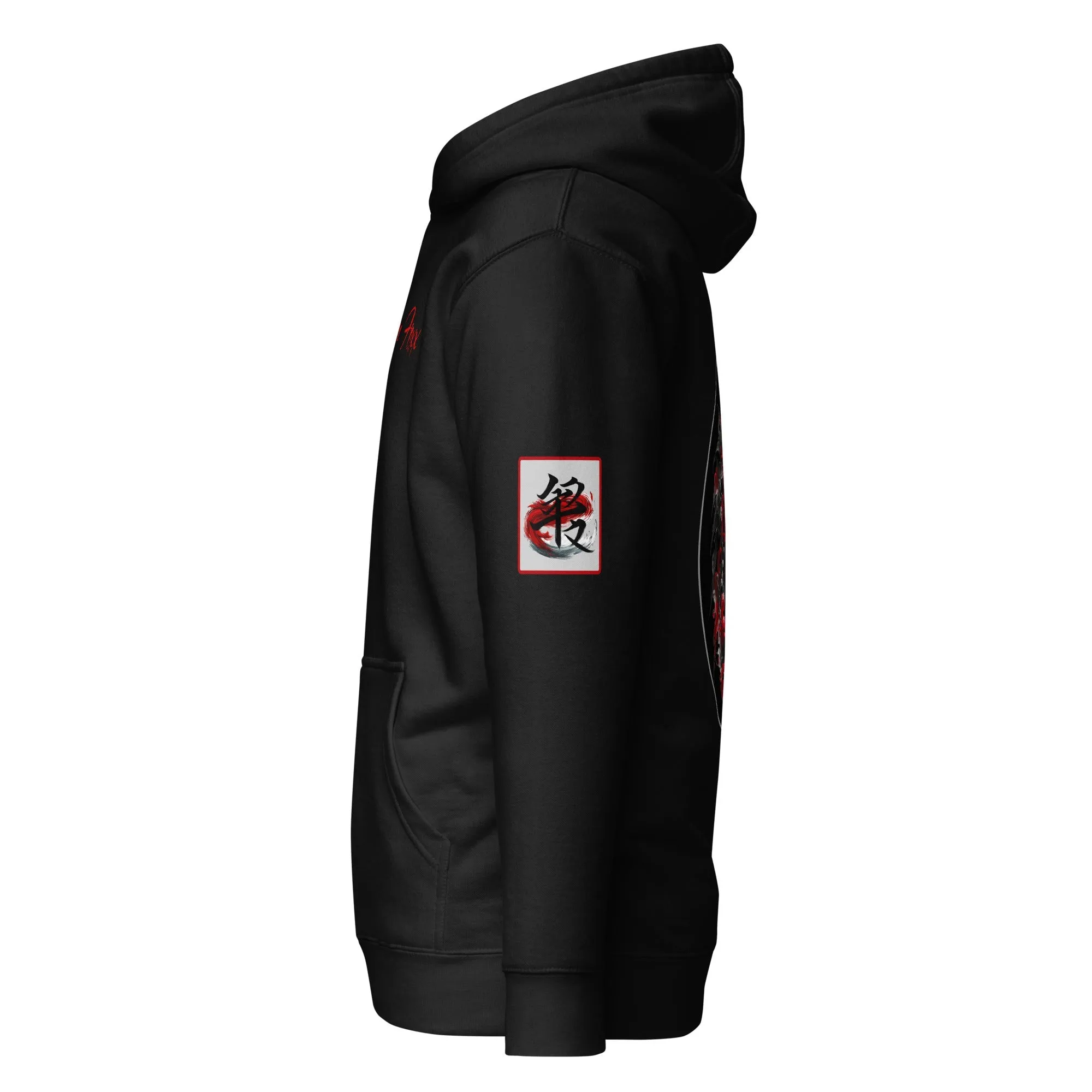 Crimson Drake - Dragon Foxx™ Men's Black Hoodie