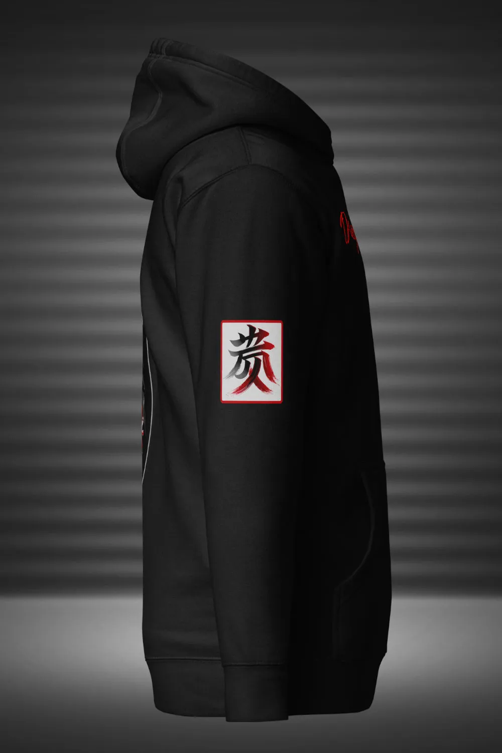 Crimson Drake - Dragon Foxx™ Men's Black Hoodie