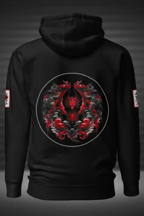 Crimson Drake - Dragon Foxx™ Men's Black Hoodie