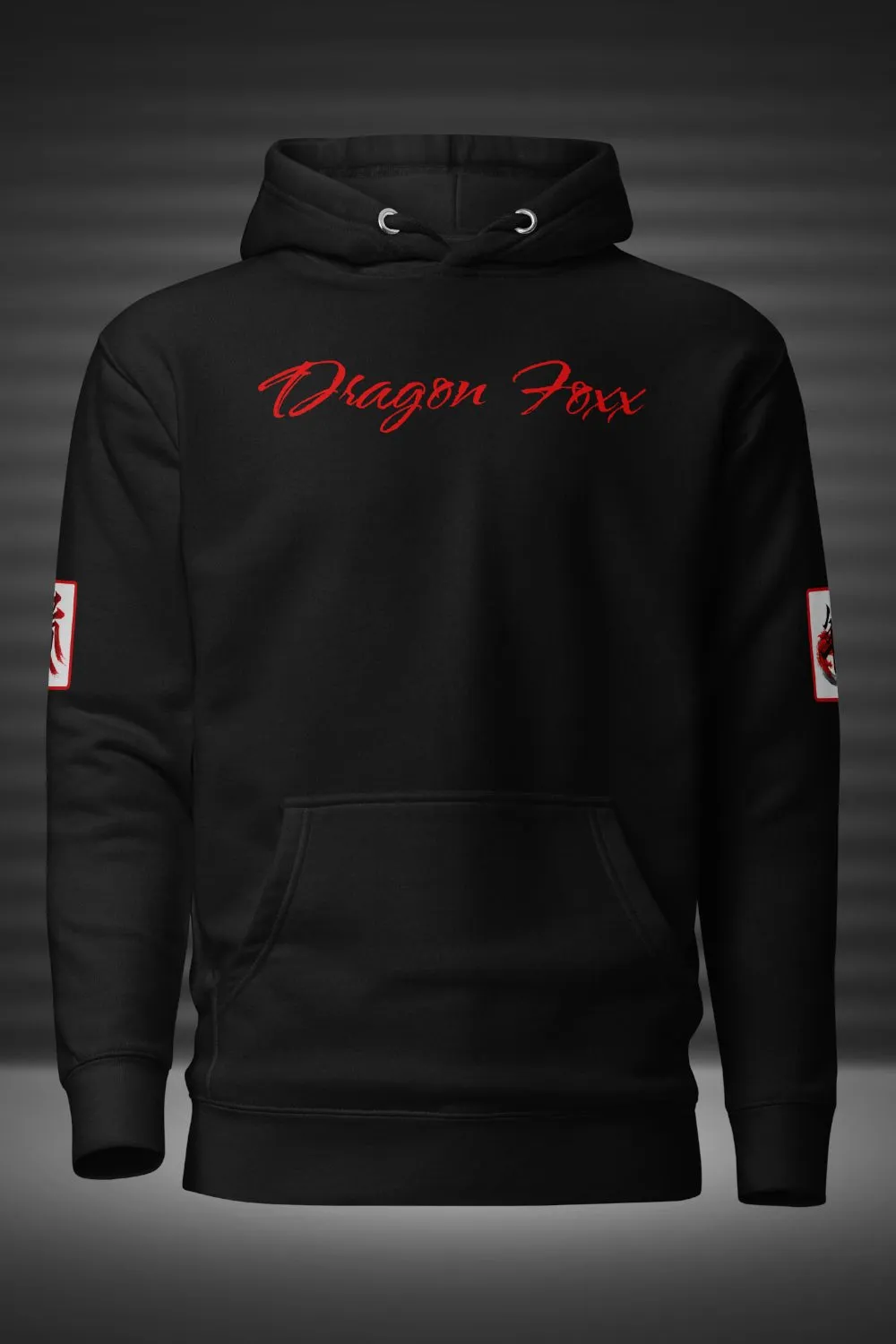 Crimson Drake - Dragon Foxx™ Men's Black Hoodie
