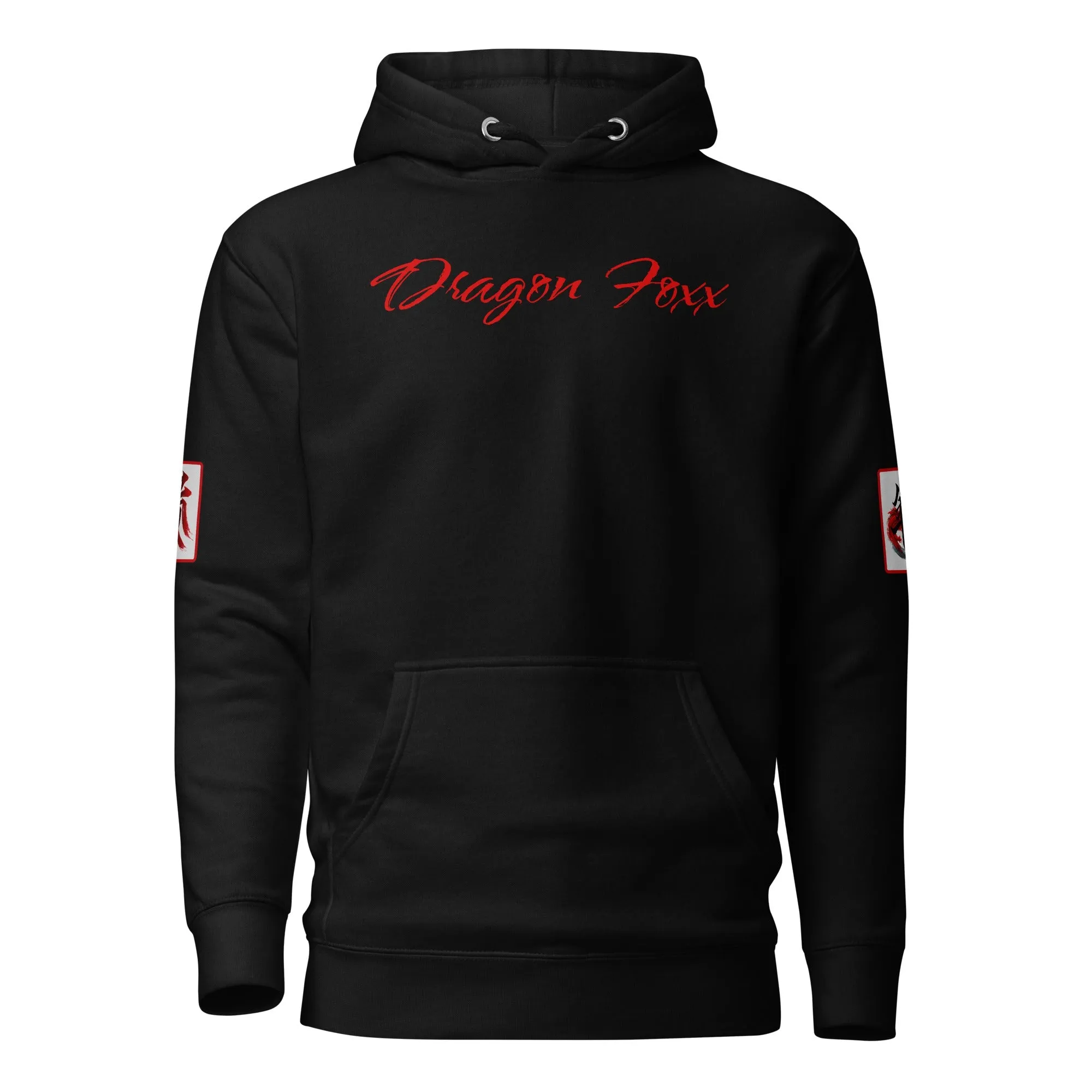 Crimson Drake - Dragon Foxx™ Men's Black Hoodie
