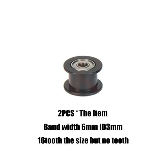 gt2 timing belt pulley 6mm 10mm bandwidth 16 teeth  20 teeth tooth tensioner bore 3mm 4mm 5mm inner hole roller MXL pulley