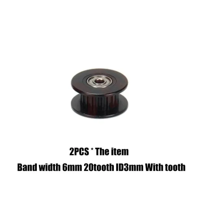 gt2 timing belt pulley 6mm 10mm bandwidth 16 teeth  20 teeth tooth tensioner bore 3mm 4mm 5mm inner hole roller MXL pulley