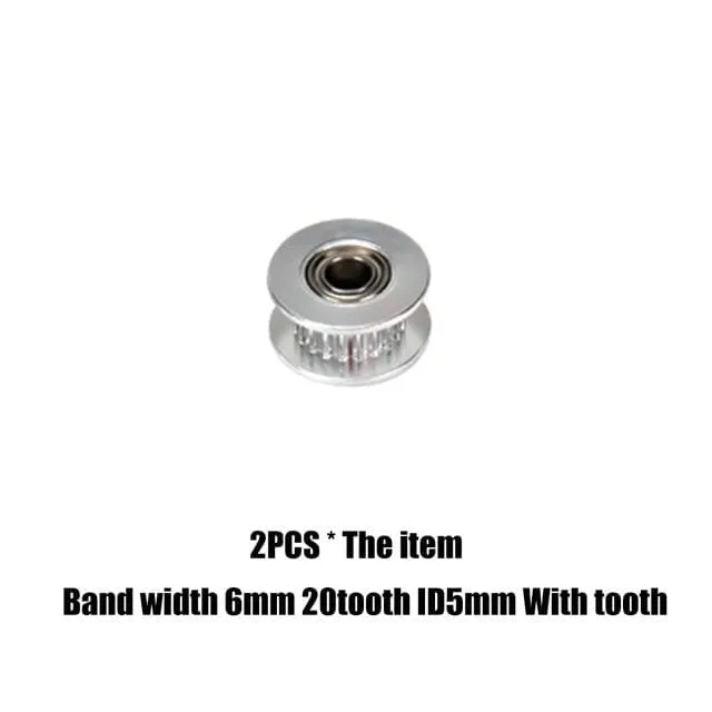 gt2 timing belt pulley 6mm 10mm bandwidth 16 teeth  20 teeth tooth tensioner bore 3mm 4mm 5mm inner hole roller MXL pulley