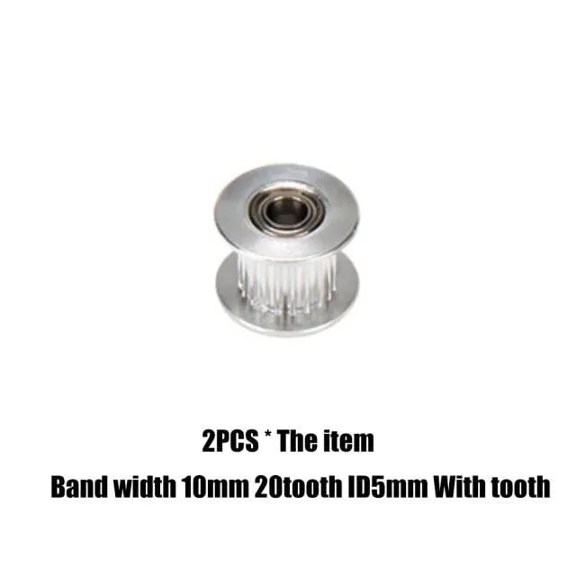 gt2 timing belt pulley 6mm 10mm bandwidth 16 teeth  20 teeth tooth tensioner bore 3mm 4mm 5mm inner hole roller MXL pulley