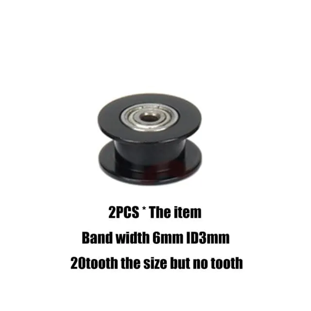 gt2 timing belt pulley 6mm 10mm bandwidth 16 teeth  20 teeth tooth tensioner bore 3mm 4mm 5mm inner hole roller MXL pulley