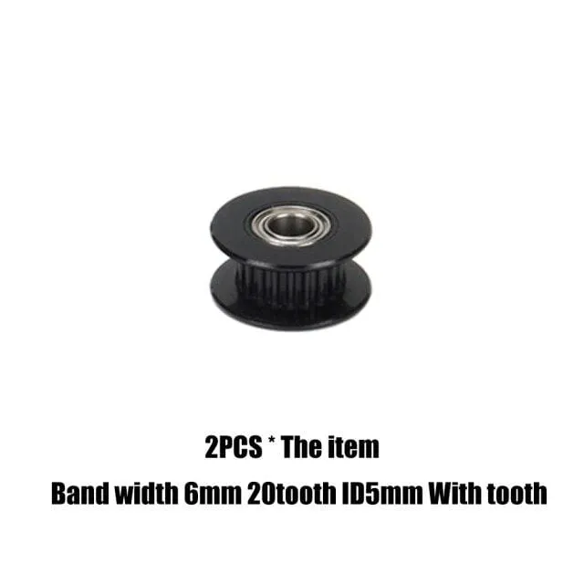 gt2 timing belt pulley 6mm 10mm bandwidth 16 teeth  20 teeth tooth tensioner bore 3mm 4mm 5mm inner hole roller MXL pulley