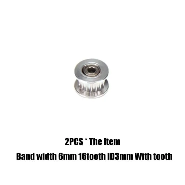 gt2 timing belt pulley 6mm 10mm bandwidth 16 teeth  20 teeth tooth tensioner bore 3mm 4mm 5mm inner hole roller MXL pulley