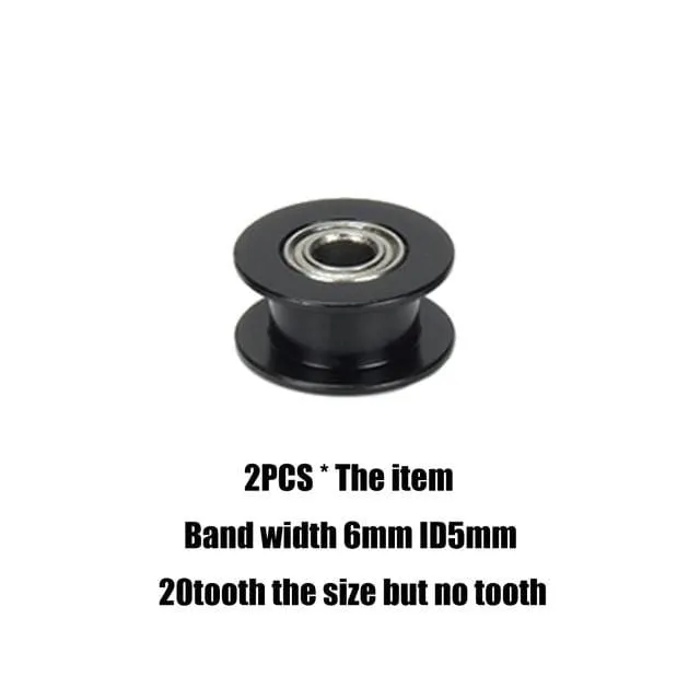 gt2 timing belt pulley 6mm 10mm bandwidth 16 teeth  20 teeth tooth tensioner bore 3mm 4mm 5mm inner hole roller MXL pulley