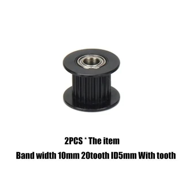 gt2 timing belt pulley 6mm 10mm bandwidth 16 teeth  20 teeth tooth tensioner bore 3mm 4mm 5mm inner hole roller MXL pulley