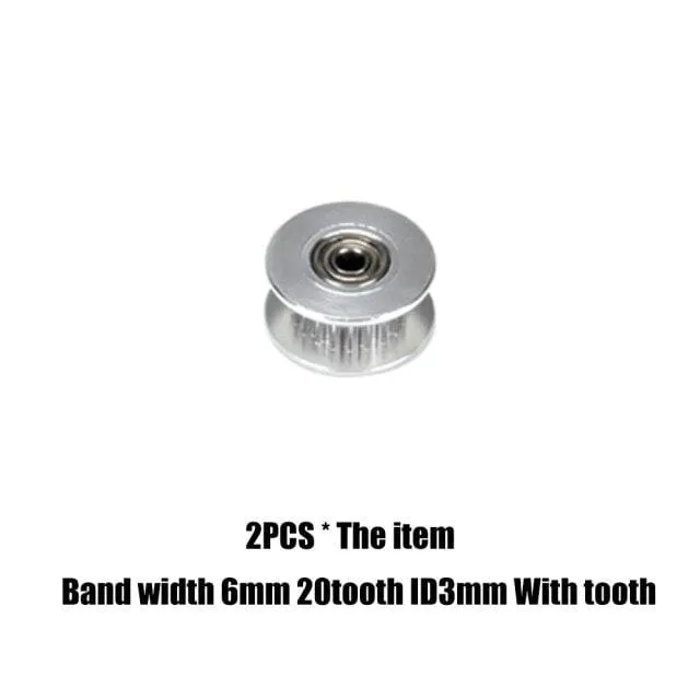 gt2 timing belt pulley 6mm 10mm bandwidth 16 teeth  20 teeth tooth tensioner bore 3mm 4mm 5mm inner hole roller MXL pulley