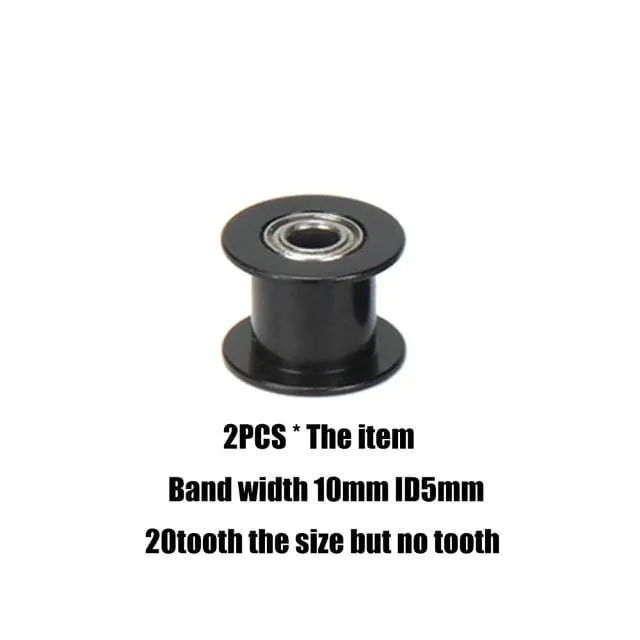 gt2 timing belt pulley 6mm 10mm bandwidth 16 teeth  20 teeth tooth tensioner bore 3mm 4mm 5mm inner hole roller MXL pulley