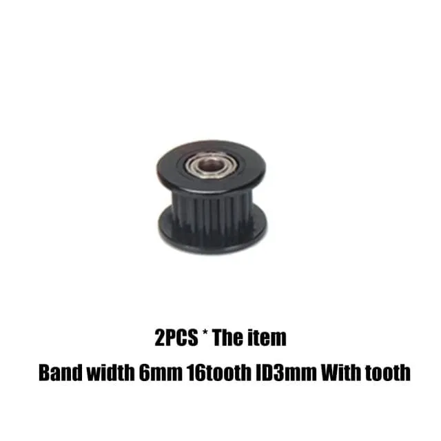 gt2 timing belt pulley 6mm 10mm bandwidth 16 teeth  20 teeth tooth tensioner bore 3mm 4mm 5mm inner hole roller MXL pulley
