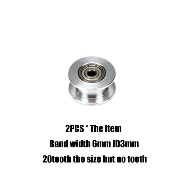 gt2 timing belt pulley 6mm 10mm bandwidth 16 teeth  20 teeth tooth tensioner bore 3mm 4mm 5mm inner hole roller MXL pulley