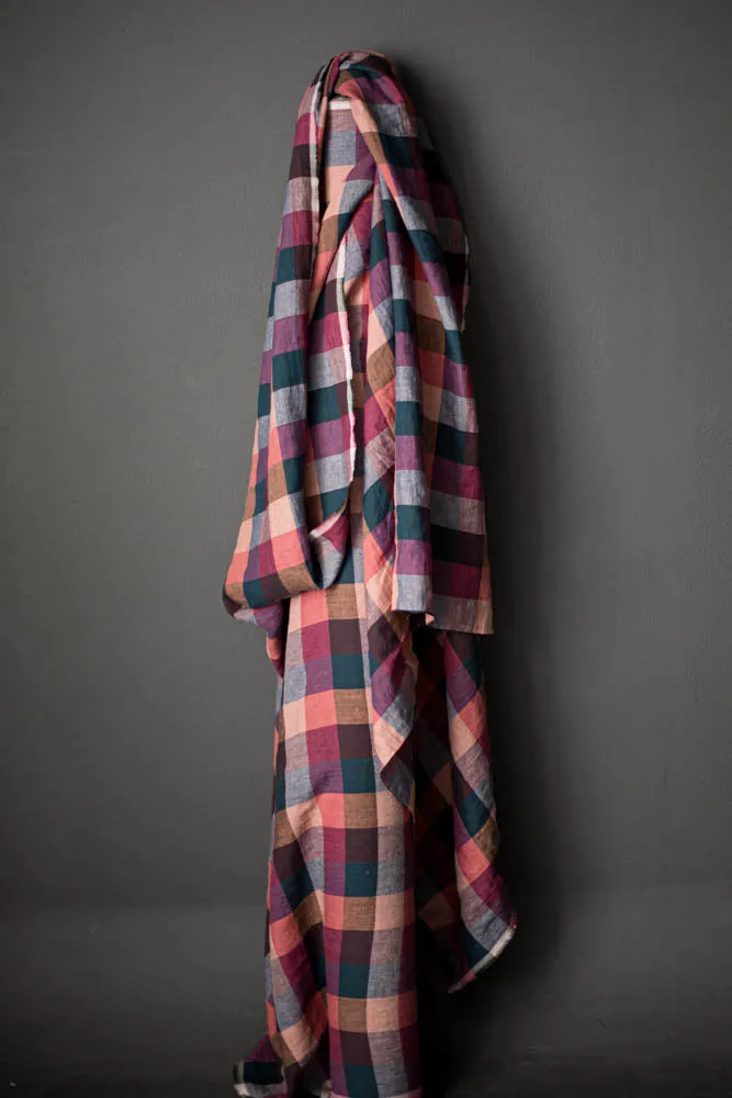 Optimized title: Premium Louisiana Laundered Linen Check Fabric - High-quality for all your Fabric needs