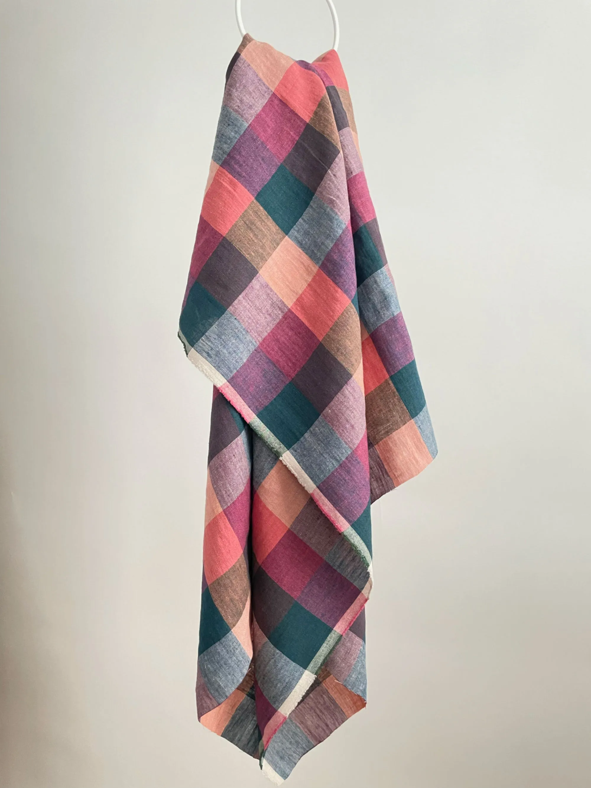 Optimized title: Premium Louisiana Laundered Linen Check Fabric - High-quality for all your Fabric needs