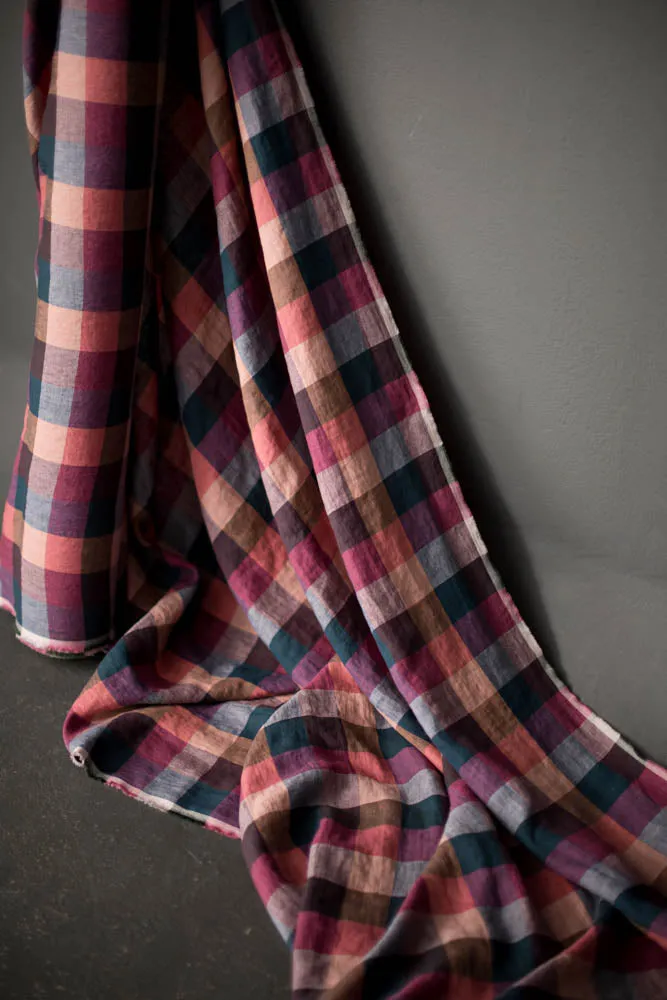 Optimized title: Premium Louisiana Laundered Linen Check Fabric - High-quality for all your Fabric needs